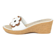Sandali con zeppa Donna in Sintetico Bianco